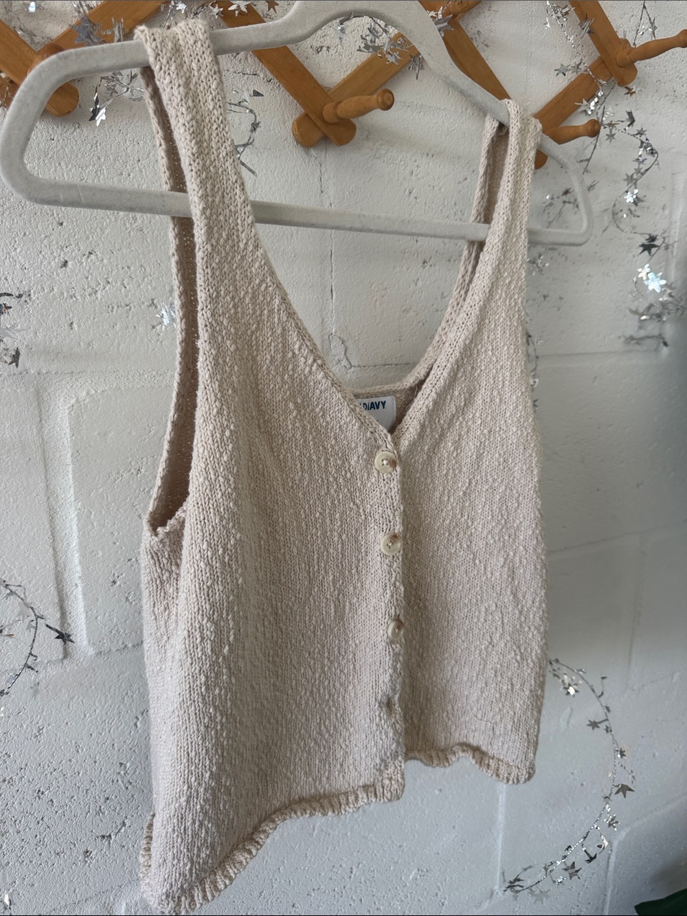 100% Cotton knit button up tank